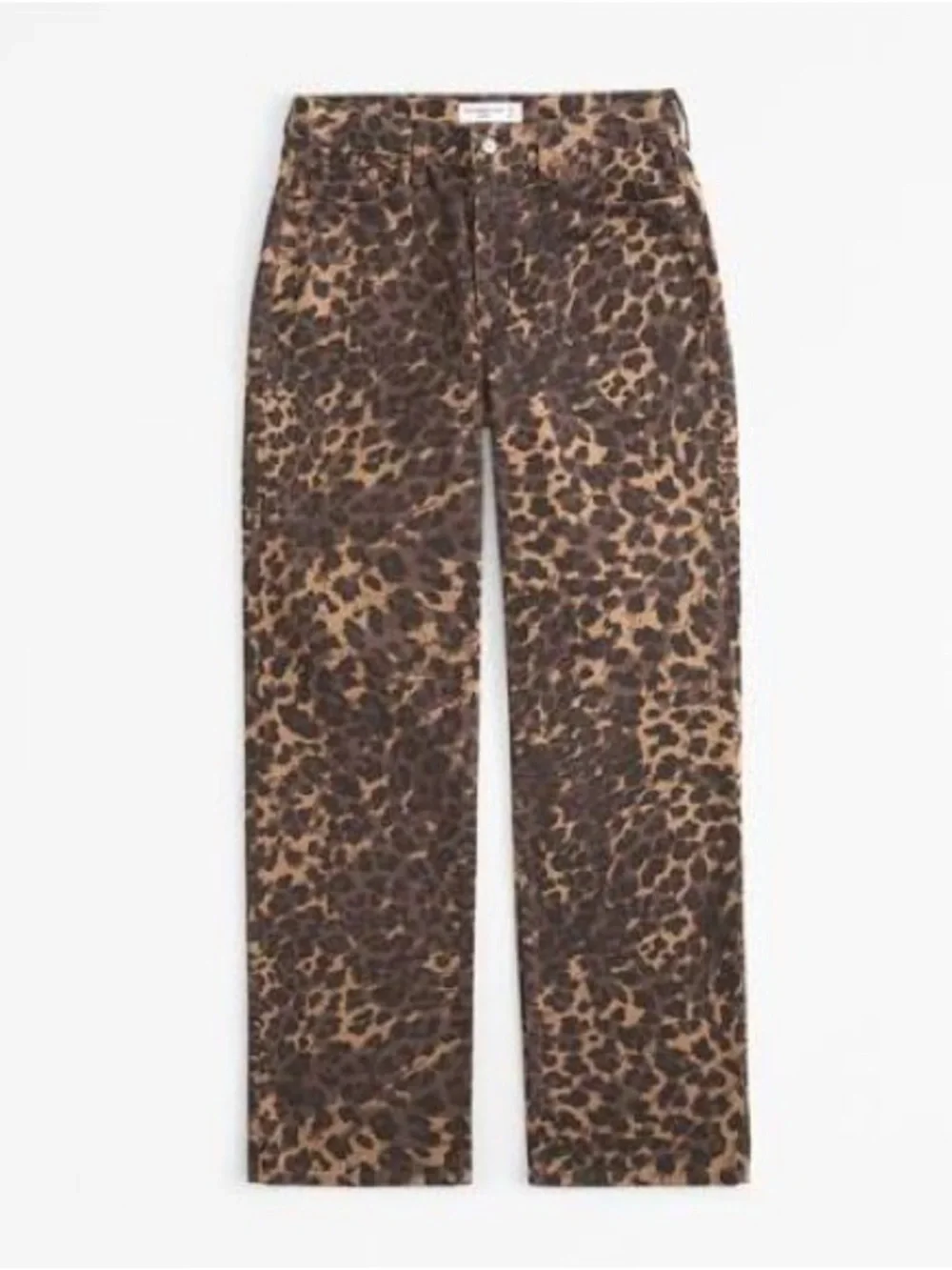 Abercrombie & Fitch Leopard Print Low Rise Baggy Jeans - Picture 2 of 9